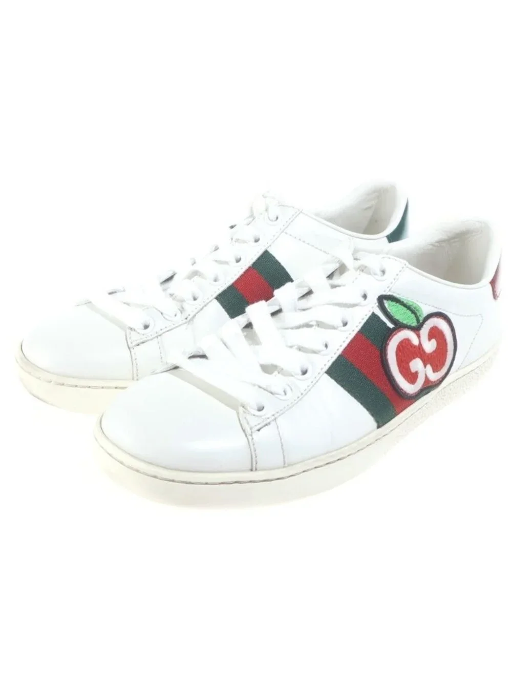 Gucci GG Apple Patch Low Cut Sneakers White